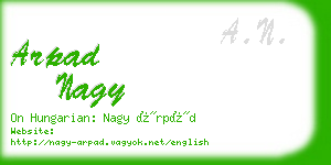 arpad nagy business card